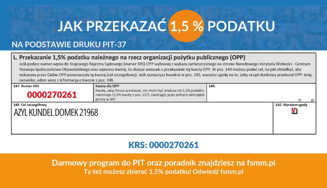 Jak przekazać 1,5% podatku - instrukcja PIT-37